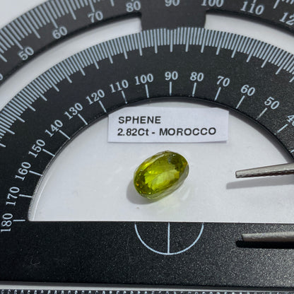 SPHENE [TITANITE] NATURAL GEMSTONE - IMILCHI, TAFILALET, MOROCCO 2.82Ct MFG5455