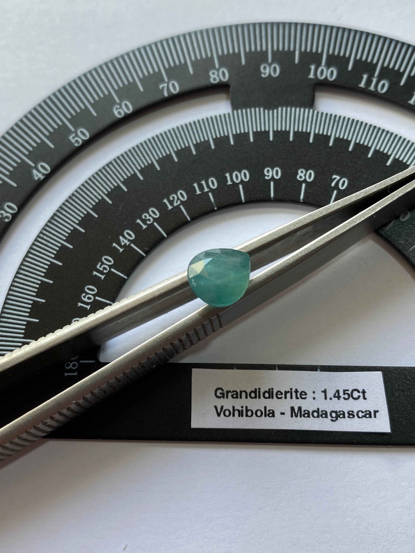 GRANDIDIERITE NATURAL GEMSTONE : VOHIBOLA, BAHARA, ANOSY, MADAGASCAR 1.45Ct MFG4907
