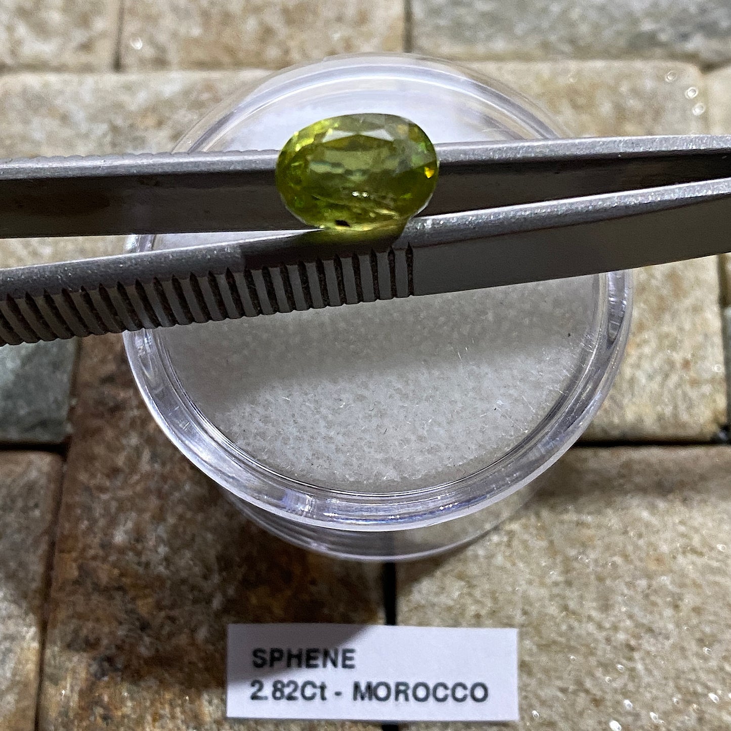 SPHENE [TITANITE] NATURAL GEMSTONE - IMILCHI, TAFILALET, MOROCCO 2.82Ct MFG5455