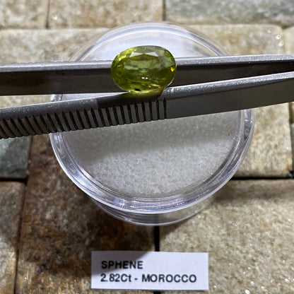 SPHENE [TITANITE] NATURAL GEMSTONE - IMILCHI, TAFILALET, MOROCCO 2.82Ct MFG5455