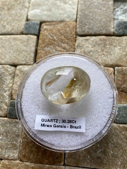 QUARTZ NATURAL GEMSTONE : CORONEL MURTA, MINAS GERAIS, BRAZIL 30.28Ct MFG4914