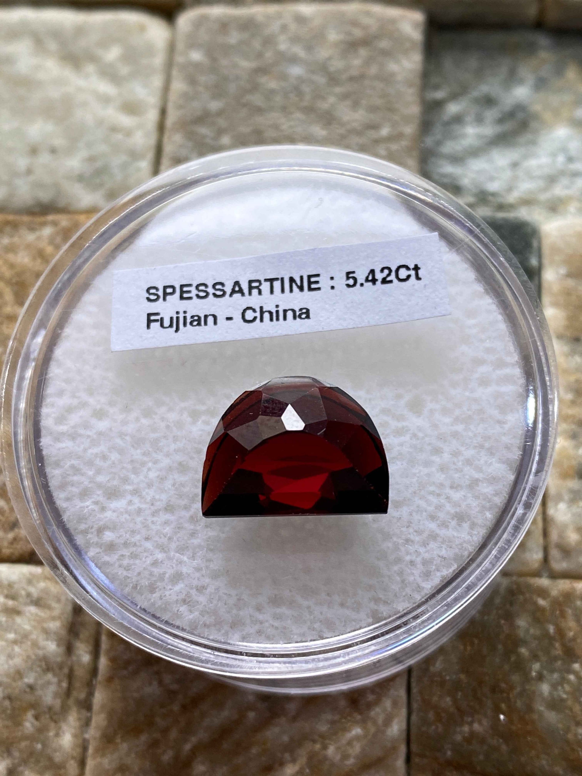 SPESSARTINE GARNET NATURAL GEMSTONE : WUSHAN SPESSARTINE MINE, FUJIAN, CHINA 5.24Ct MFG4917