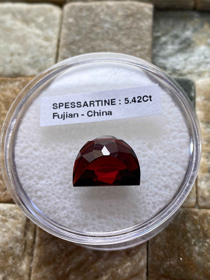 SPESSARTINE GARNET NATURAL GEMSTONE : WUSHAN SPESSARTINE MINE, FUJIAN, CHINA 5.24Ct MFG4917
