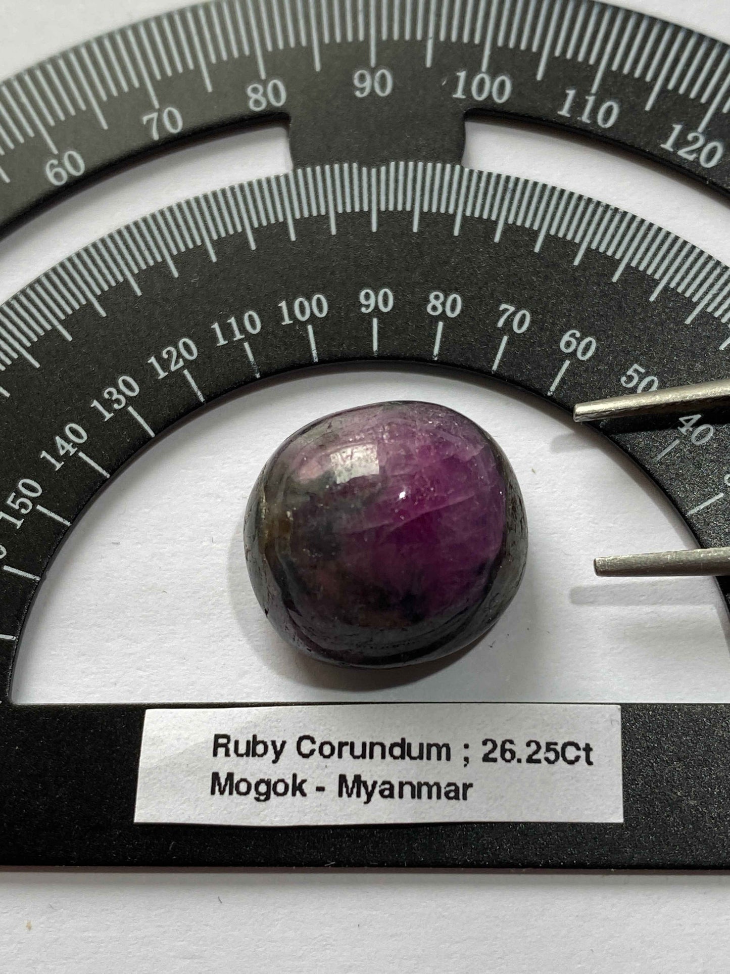 RUBY CORUNDUM NATURAL GEMSTONE : MOGOK, MANDALAY, MYANMAR  26.25Ct MFG4936