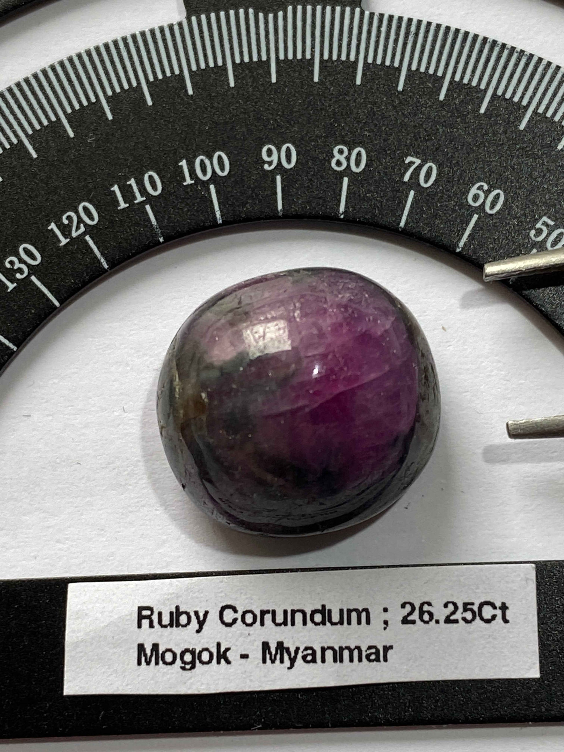 RUBY CORUNDUM NATURAL GEMSTONE : MOGOK, MANDALAY, MYANMAR  26.25Ct MFG4936