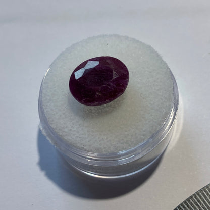 RUBY CORUNDUM GEMSTONE - MYSORE, KARNATAKA, INDIA  6.65Ct  MFG5009