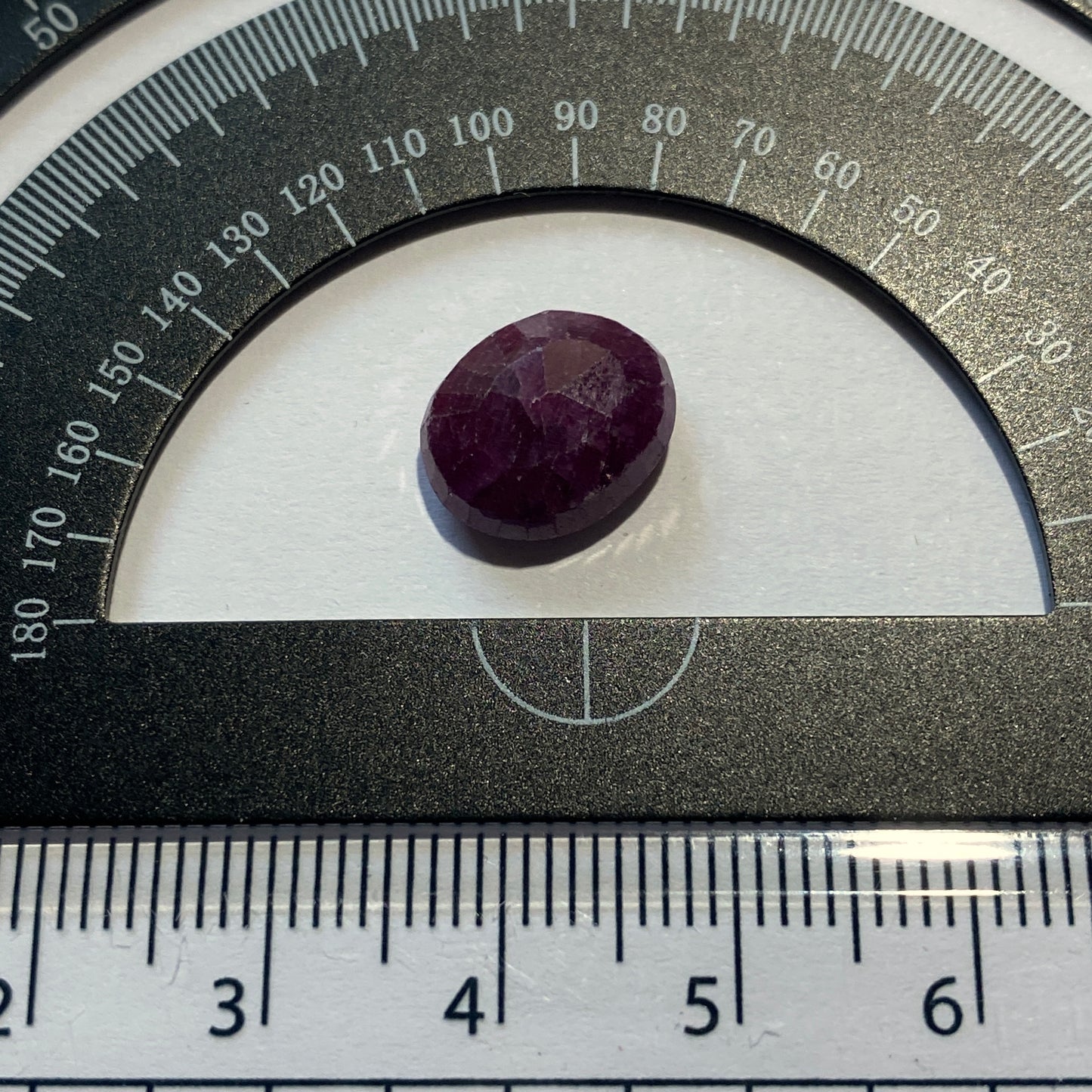 RUBY CORUNDUM GEMSTONE - MYSORE, KARNATAKA, INDIA  6.65Ct  MFG5009