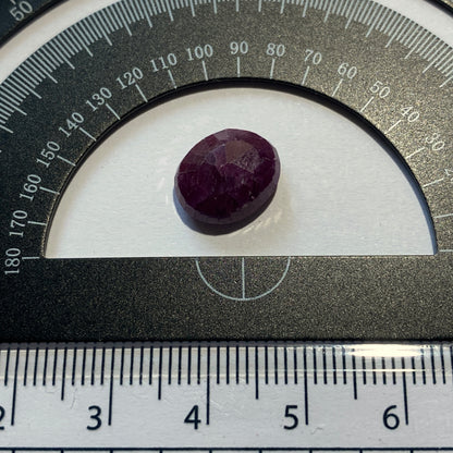 RUBY CORUNDUM GEMSTONE - MYSORE, KARNATAKA, INDIA  6.65Ct  MFG5009