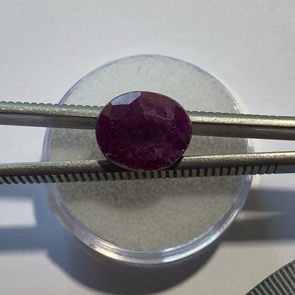 RUBY CORUNDUM GEMSTONE - MYSORE, KARNATAKA, INDIA  6.65Ct  MFG5009