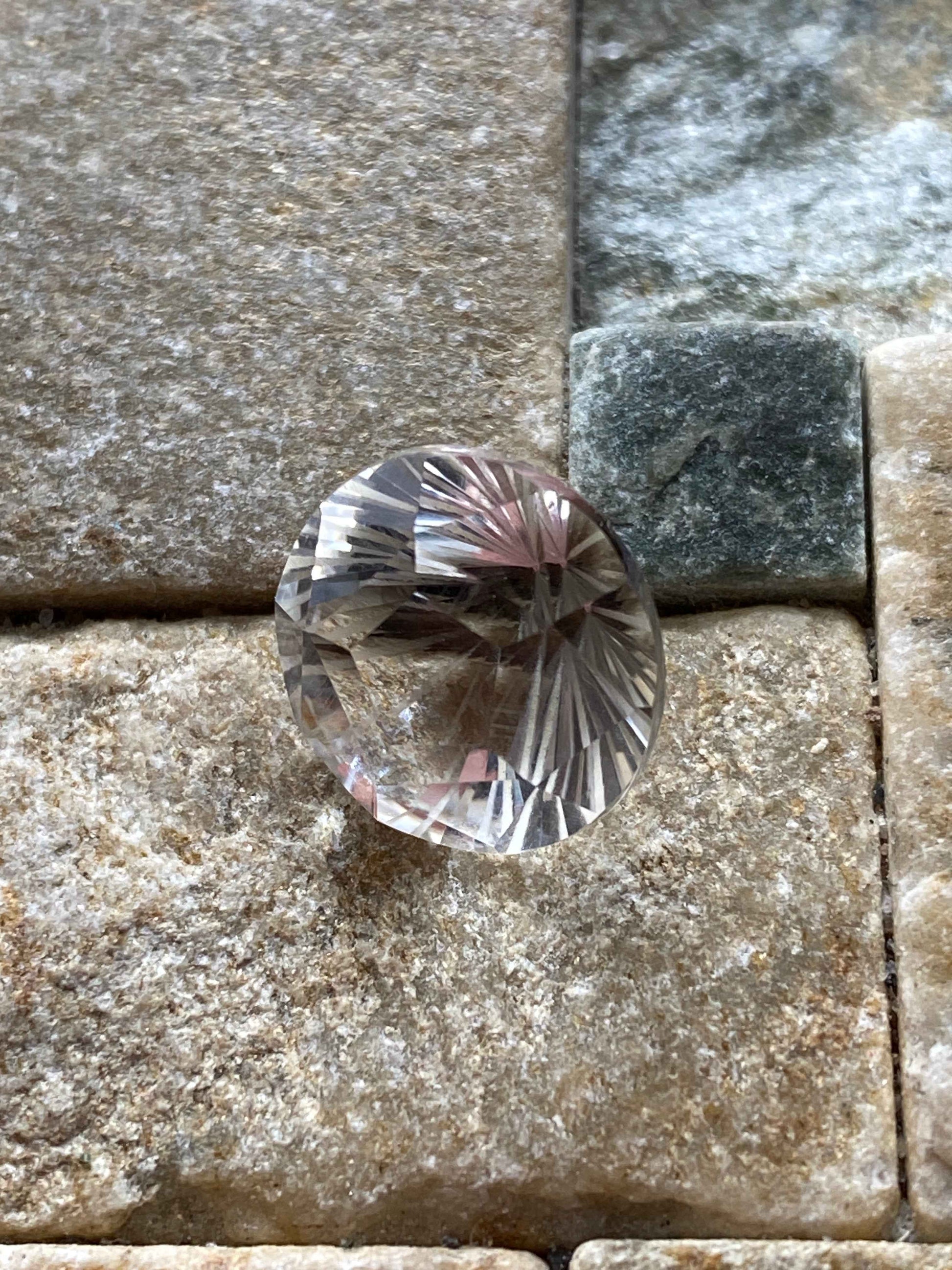 QUARTZ NATURAL GEMSTONE : DIAMOND POINT, GILA , ARIZONA, U.S.A. 8.14Ct MFG4932