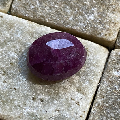 RUBY CORUNDUM GEMSTONE - MYSORE, KARNATAKA, INDIA  6.65Ct  MFG5009