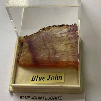 BLUE JOHN FLUORITE - TREAK CLIFF HILL, CASTLETON, DERBYSHIRE,  8g MF4101