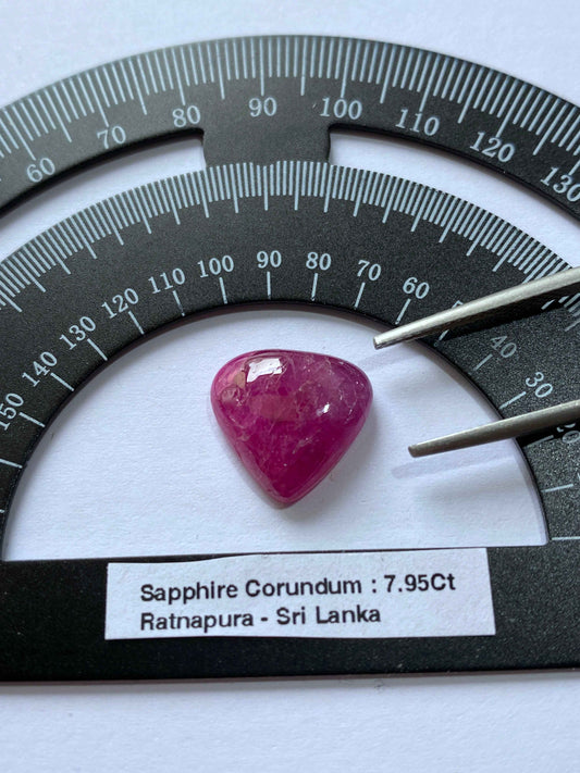 SAPPHIRE [RUBY] CORUNDUM NATURA;L GEMSTONE : RATNAPURA, SRI LANKA 7.95Ct MFG4915