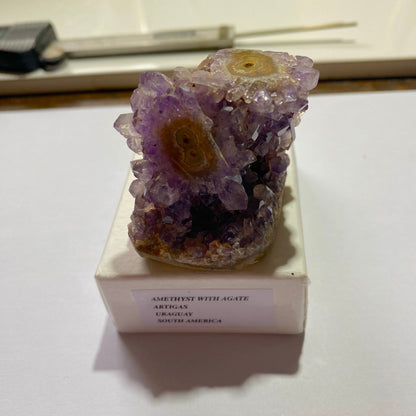 AMETHYST QUARTZ CRYSTAL ASSEMBLAGE FROM ARTIGAS, URAGUAY 104g  MF4104