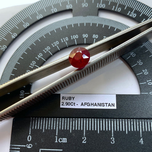 RUBY CORUNDUM NATURAL GEMSTONE -  SUROBI, KABUL, AFGHANISTAN 2.90Ct MFG5463