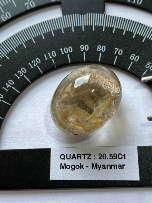 QUARTZ NATURAL GEMSTONE : MOGOK, MANDALAY, MYANMAR 20.59Ct MFG4927