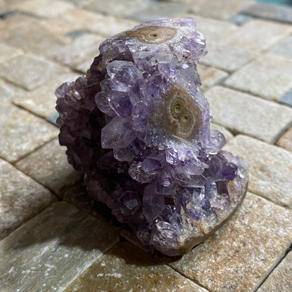 AMETHYST QUARTZ CRYSTAL ASSEMBLAGE FROM ARTIGAS, URAGUAY 104g  MF4104