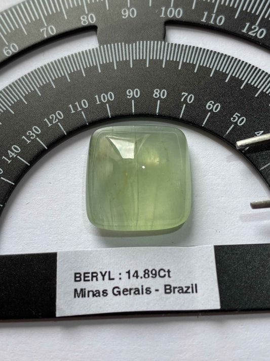BERYL  [LIGHT EMERALD] NATURAL GEMSTONE : MINAS GERAIS, BRAZIL 14.89Ct MFG4922