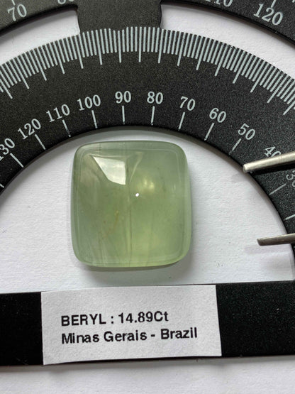 BERYL  [LIGHT EMERALD] NATURAL GEMSTONE : MINAS GERAIS, BRAZIL 14.89Ct MFG4922