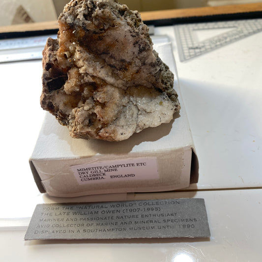 SPECIMEN FROM DRY GILL MINE [ MIMETITE ETC], CALDBECK, CUMBRIA, ENGLAND 250g MF1345