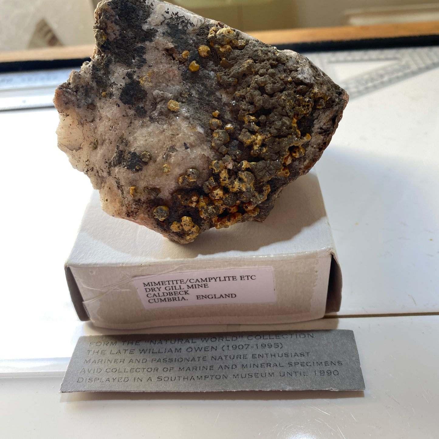 SPECIMEN FROM DRY GILL MINE [ MIMETITE ETC], CALDBECK, CUMBRIA, ENGLAND 250g MF1345