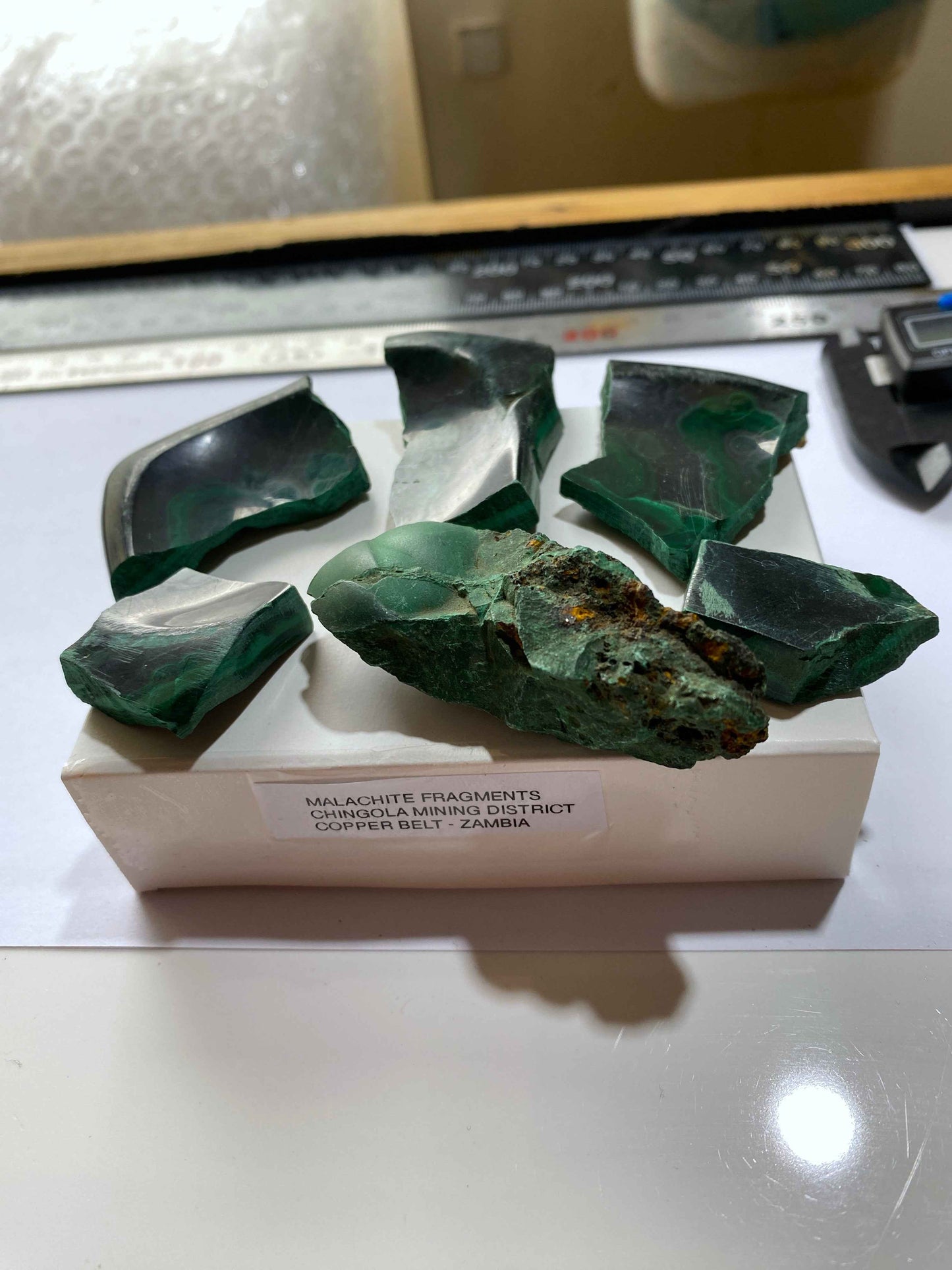 MALACHITE FRAGMENTS : CHINGOLA, COPPER BELT, ZAMBIA  158g MF4932