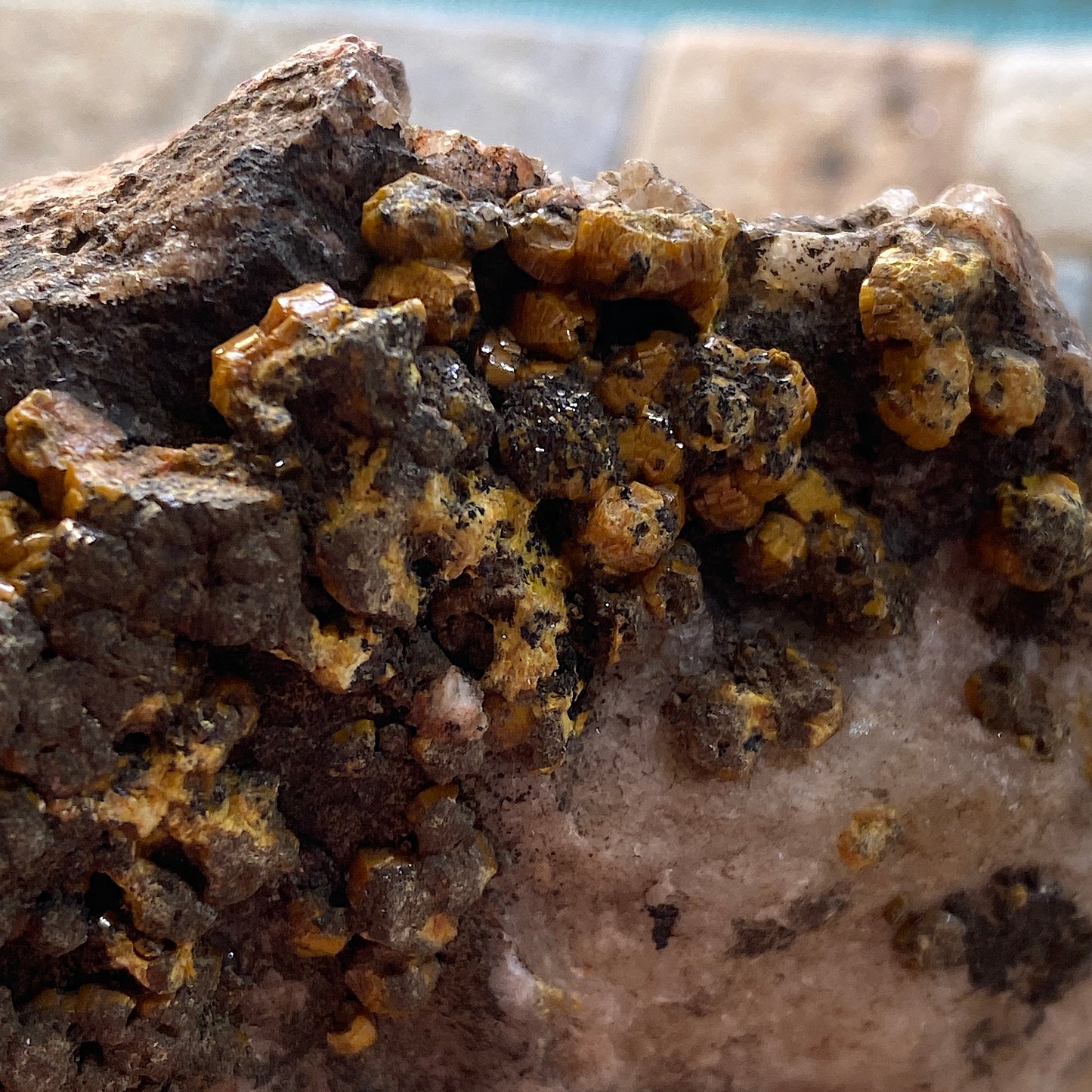 SPECIMEN FROM DRY GILL MINE [ MIMETITE ETC], CALDBECK, CUMBRIA, ENGLAND 250g MF1345