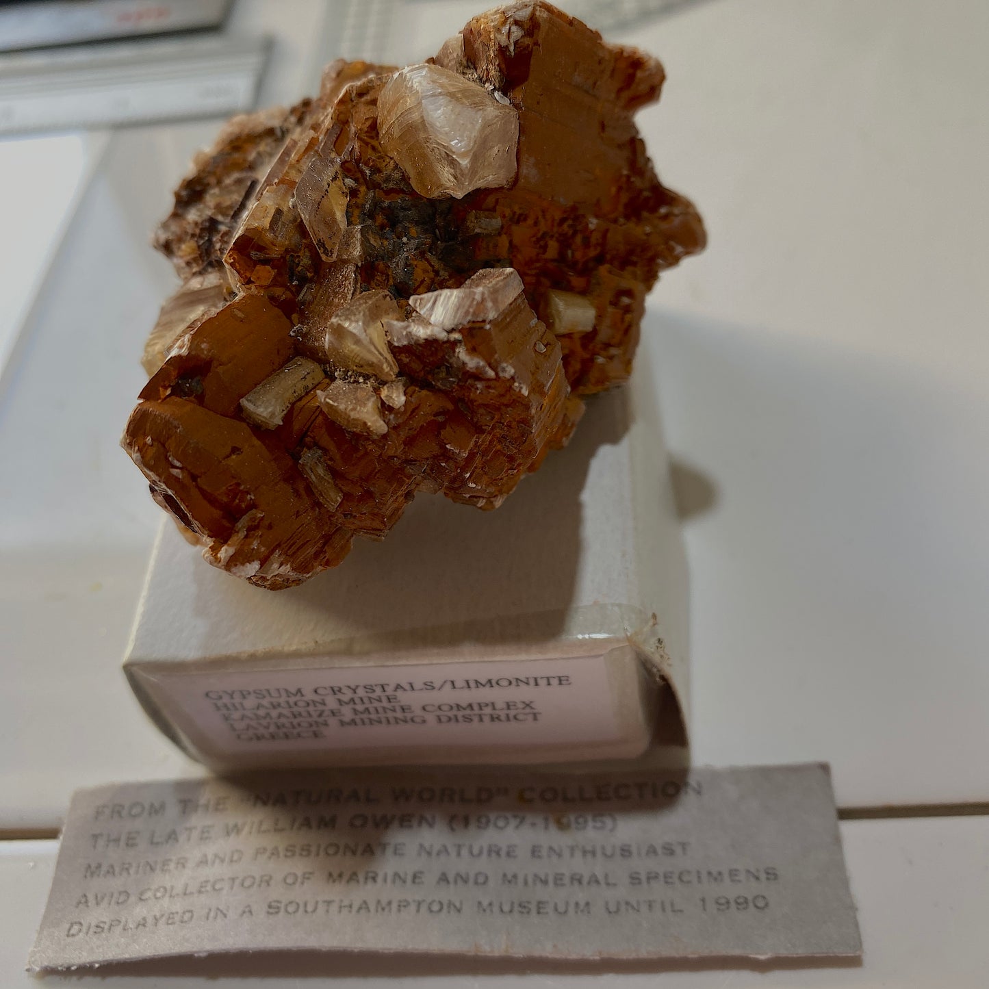 GYPSUM/LIMONITE - HILARION MINE, LAVRION MINING DISTRICT, GREECE 100g MF1346