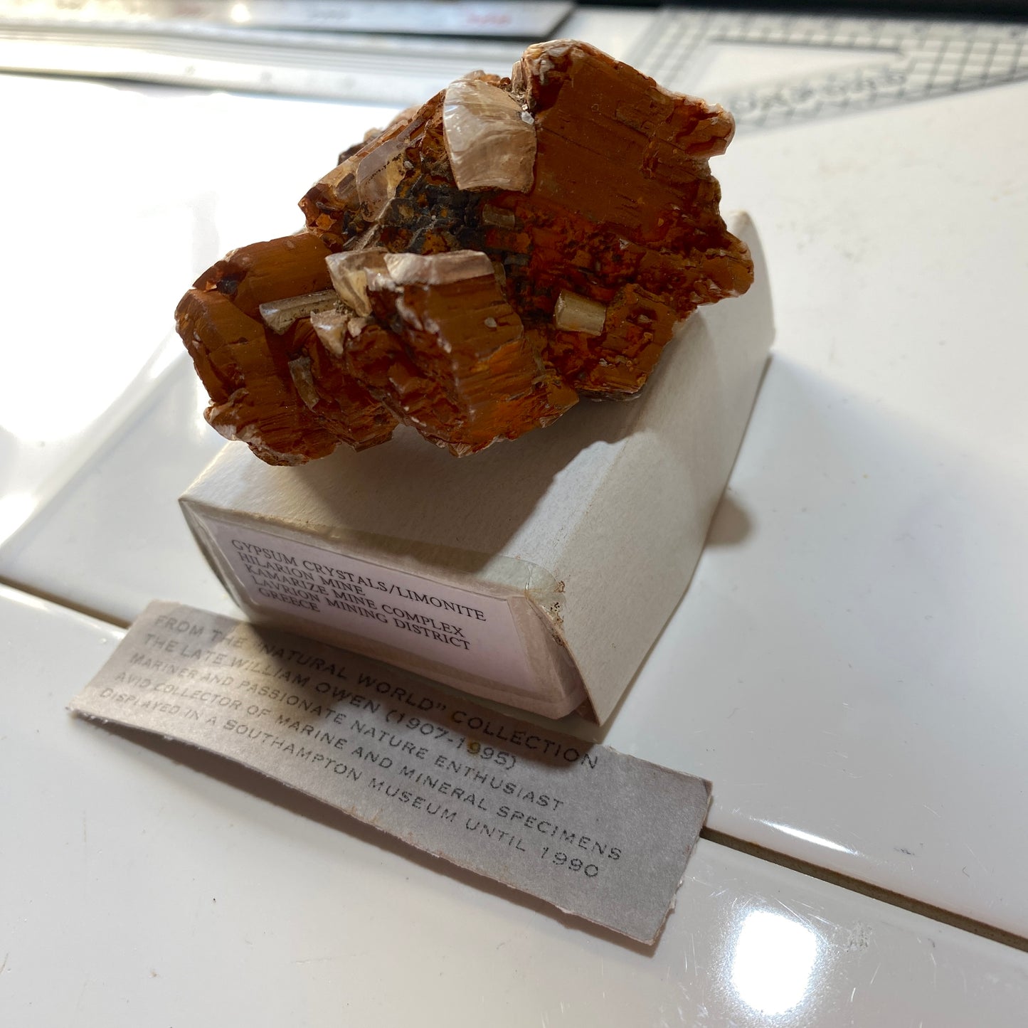 GYPSUM/LIMONITE - HILARION MINE, LAVRION MINING DISTRICT, GREECE 100g MF1346