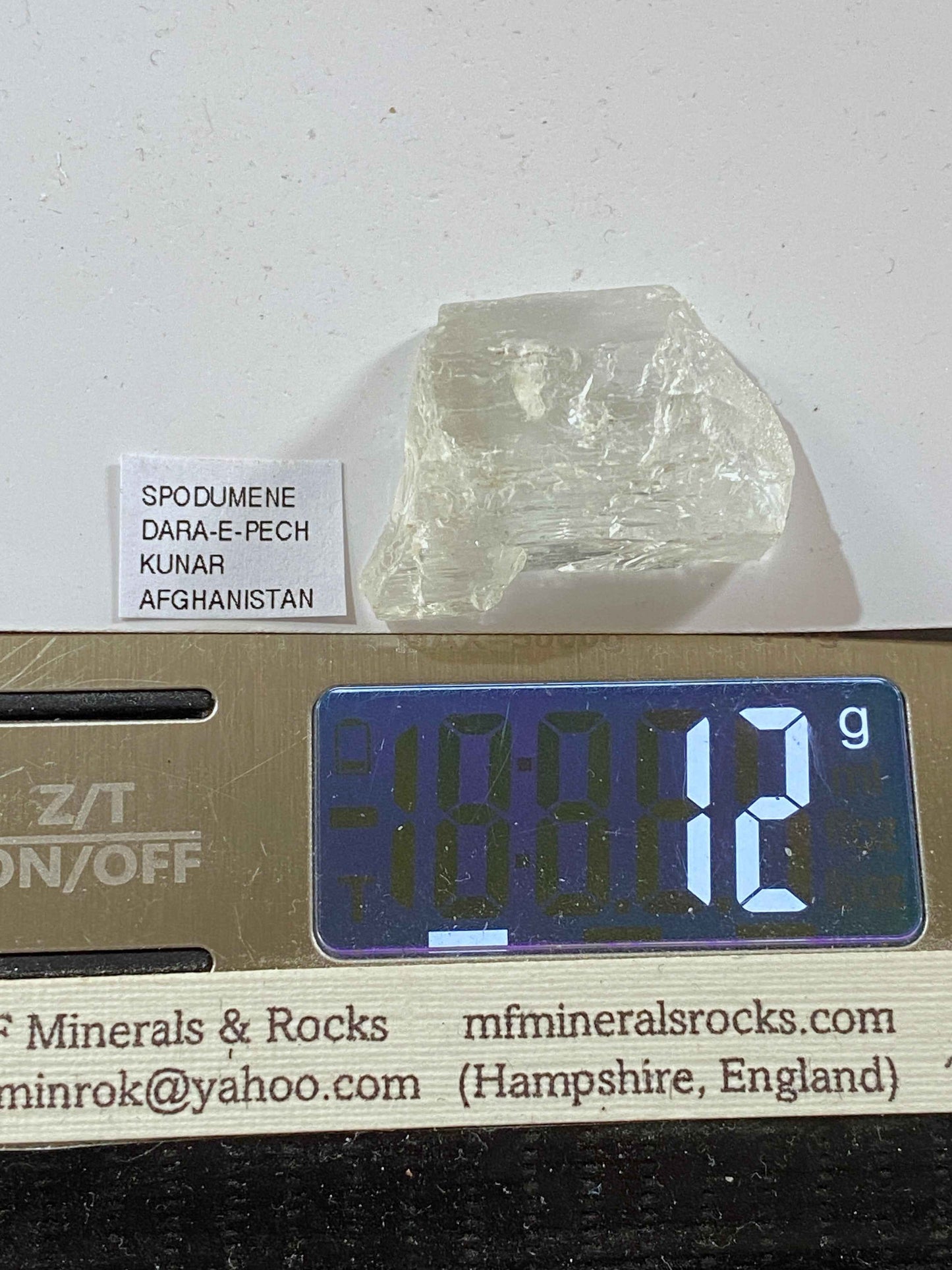 SPODUMENE : DARA-E-PECH, KUNAR, AFGHANISTAN 12g. MF4934