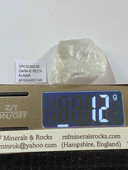 SPODUMENE : DARA-E-PECH, KUNAR, AFGHANISTAN 12g. MF4934