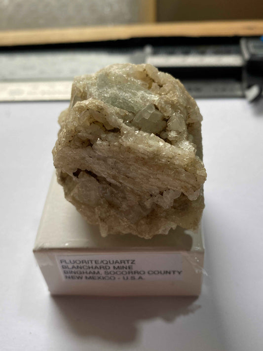 FLUORITE WITH QUARTZ : BLANCHARD MINE, BINGHAM, NEW MEXICO U.S.A. 109g MF4936