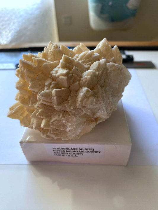 PLAGIOCLASE [ALBITE] : NOYES MOUNTAIN QUARRY, MAINE, U.S.A.  326g MF4938