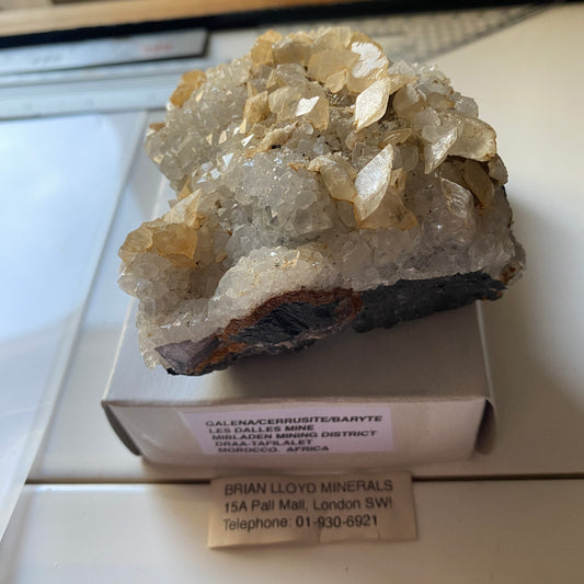GALENA/CERRUSITE/BARYTE - LES DALLES MINE, MIBLADEN, MOROCCO 620g MF1317