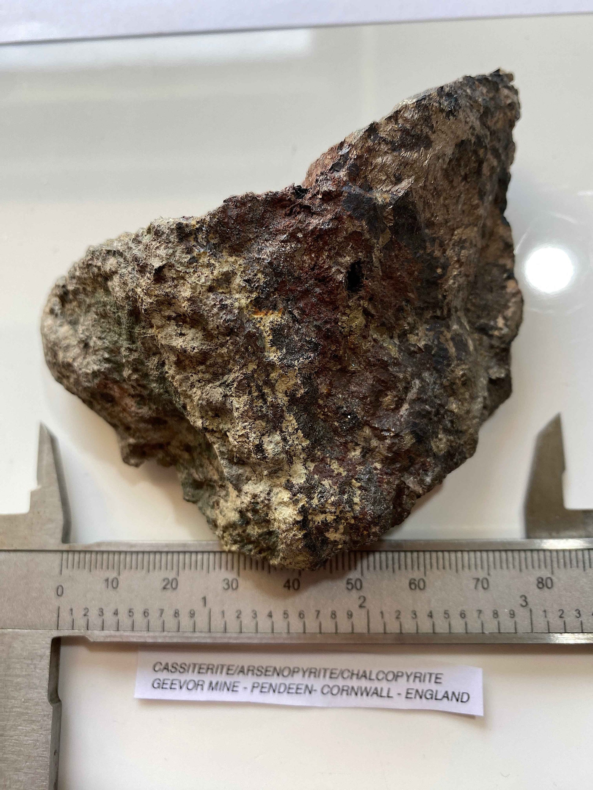 CASSITERITE [ETC] : GEEVOR MINE, PENDEEN, CORNWALL, ENGLAND 365g MF4940