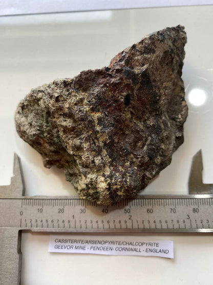 CASSITERITE [ETC] : GEEVOR MINE, PENDEEN, CORNWALL, ENGLAND 365g MF4940