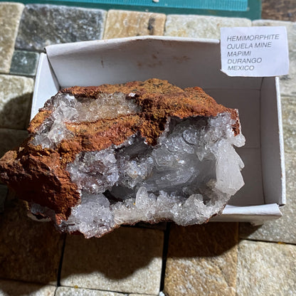 HEMIMORPHITE FROM OJUELA MINE, MAPIMI, MEXICO 122g MF1318