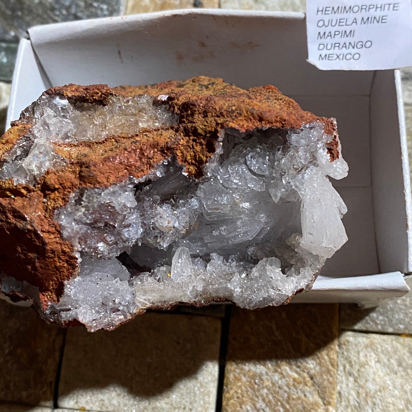 HEMIMORPHITE FROM OJUELA MINE, MAPIMI, MEXICO 122g MF1318