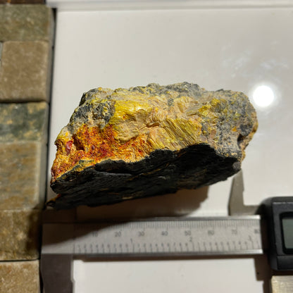 ORPIMENT/ REALGAR FROM QUIRUVILCA MINE, PERU 284g MF1351