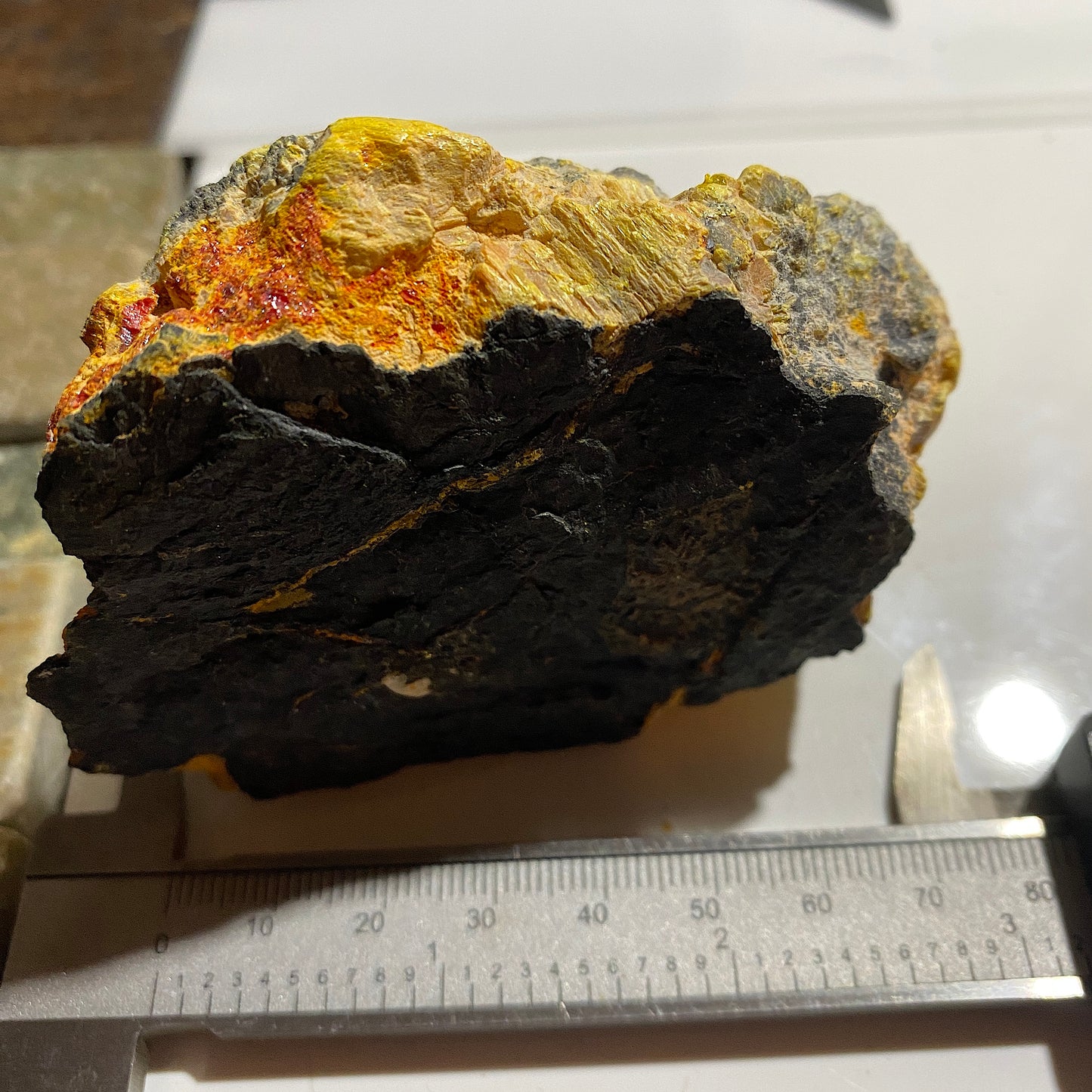 ORPIMENT/ REALGAR FROM QUIRUVILCA MINE, PERU 284g MF1351