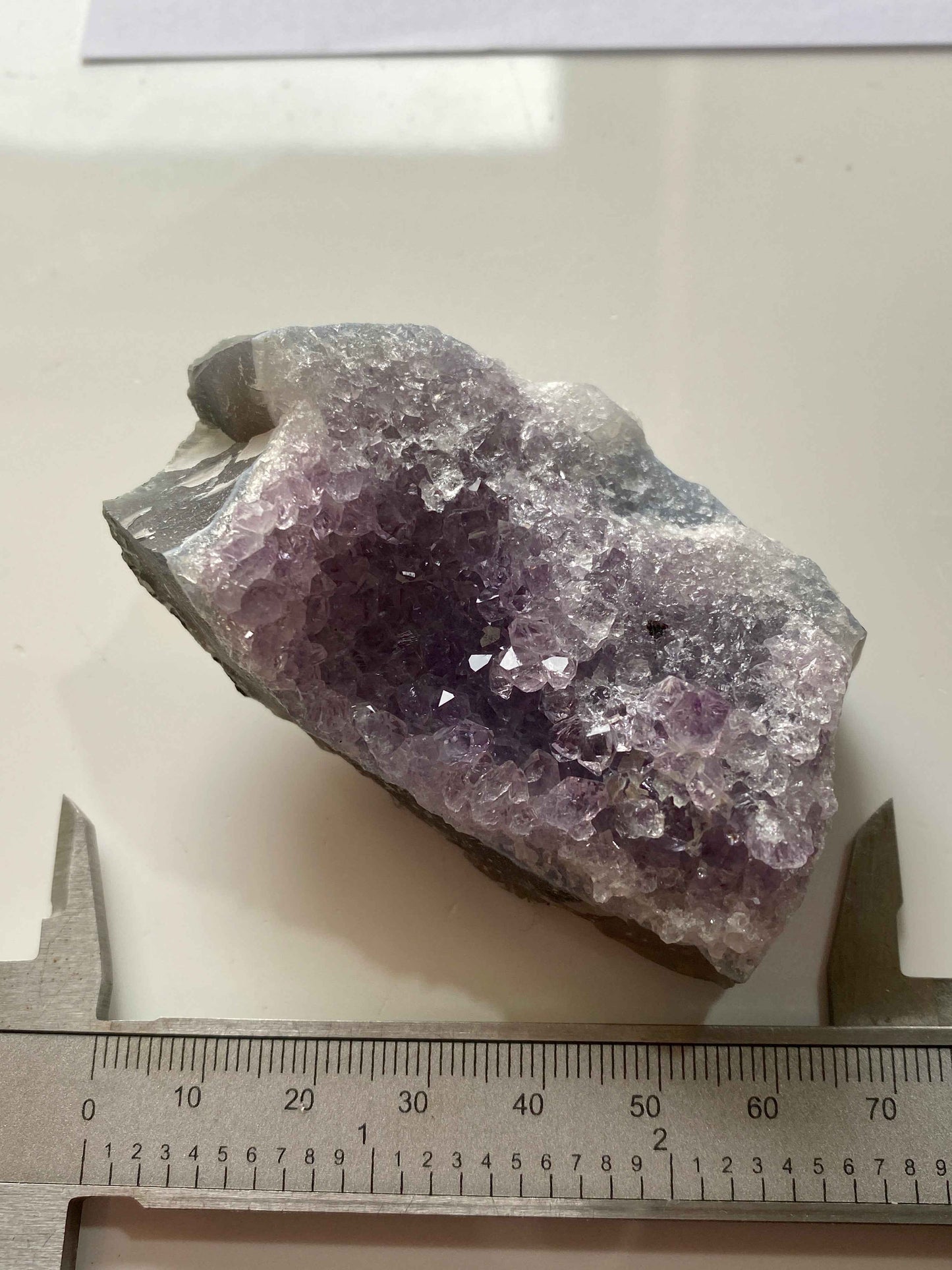 AMETHYST QUARTZ CRYSTAL ASSEMBLAGE : ANDRE JACHETTI MINE, ARTIGAS, URUGUAY 123g MF4943