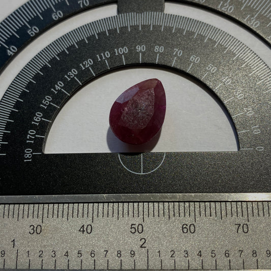 RUBY CORUNDUM GEMSTONE - HUZA GILGIT, BALTISTAN, PAKISTAN. 12.70Ct MFG5021