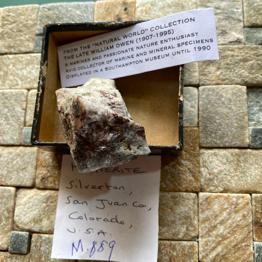 HUBNERITE SUR MATRICE DU COLORADO, USA 56g MF6206