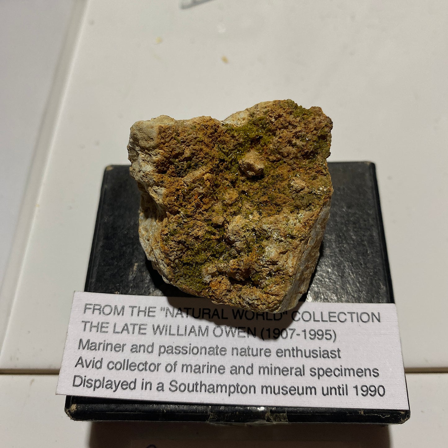 PYROMORPHITE ON LIMONITE - BWICH MINE, TAL-Y-BONT, CEREDIGION, WALES, U.K.
