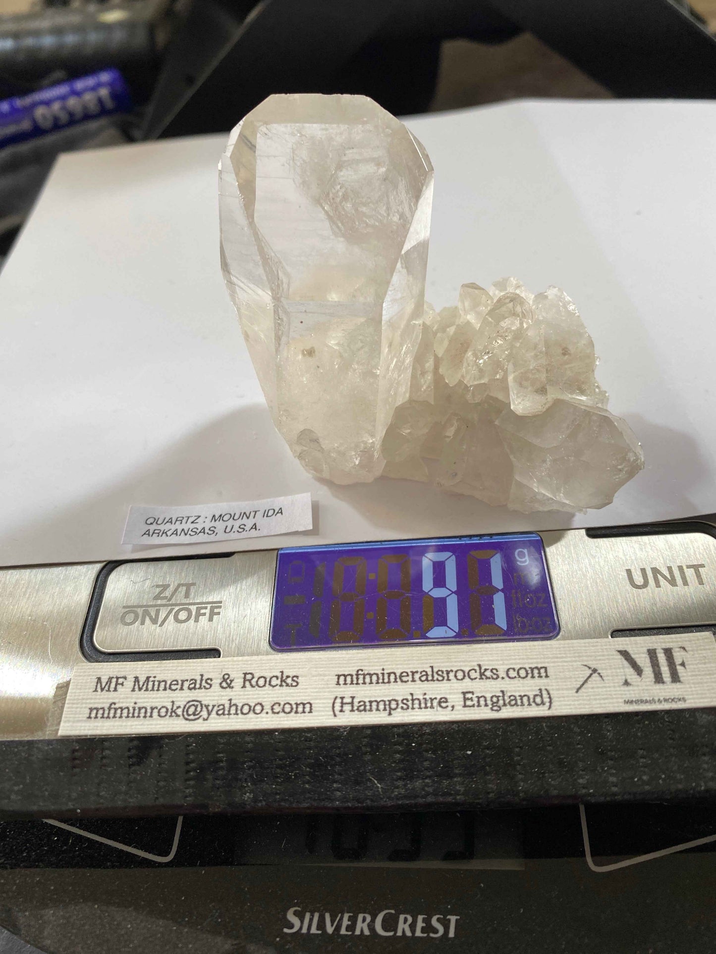QUARTZ : MOUNT IDA, ARKANSAS, U.S.A.  91g MF4945