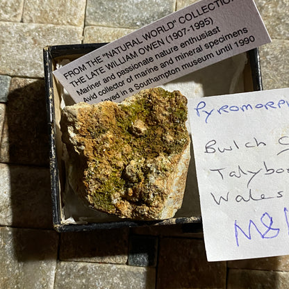 PYROMORPHITE ON LIMONITE - BWICH MINE, TAL-Y-BONT, CEREDIGION, WALES, U.K.