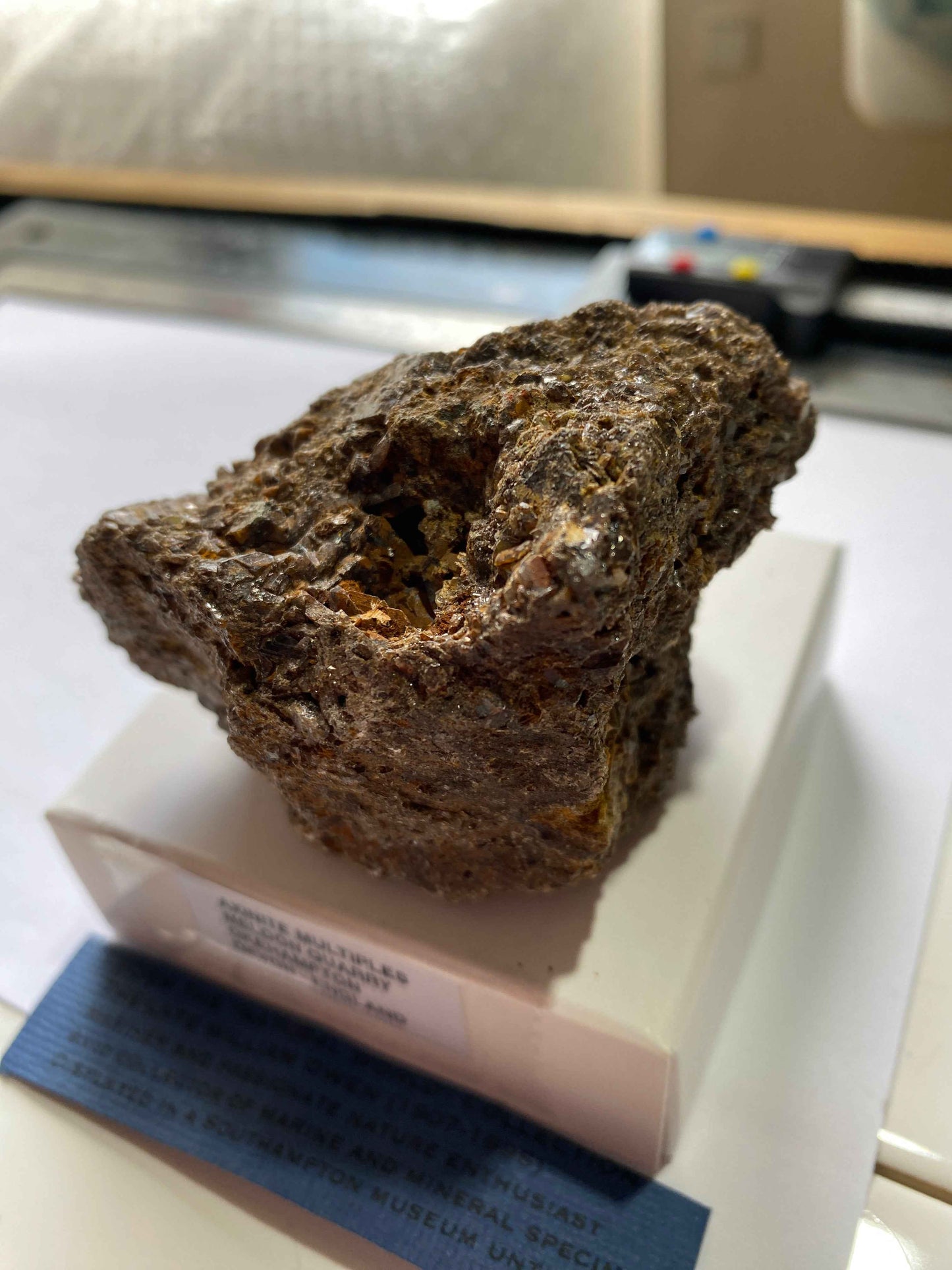 AXINITE MULTIPLES ON MATRIX : MELDON QUARRY, OKEHAMPTON  271g MF4948