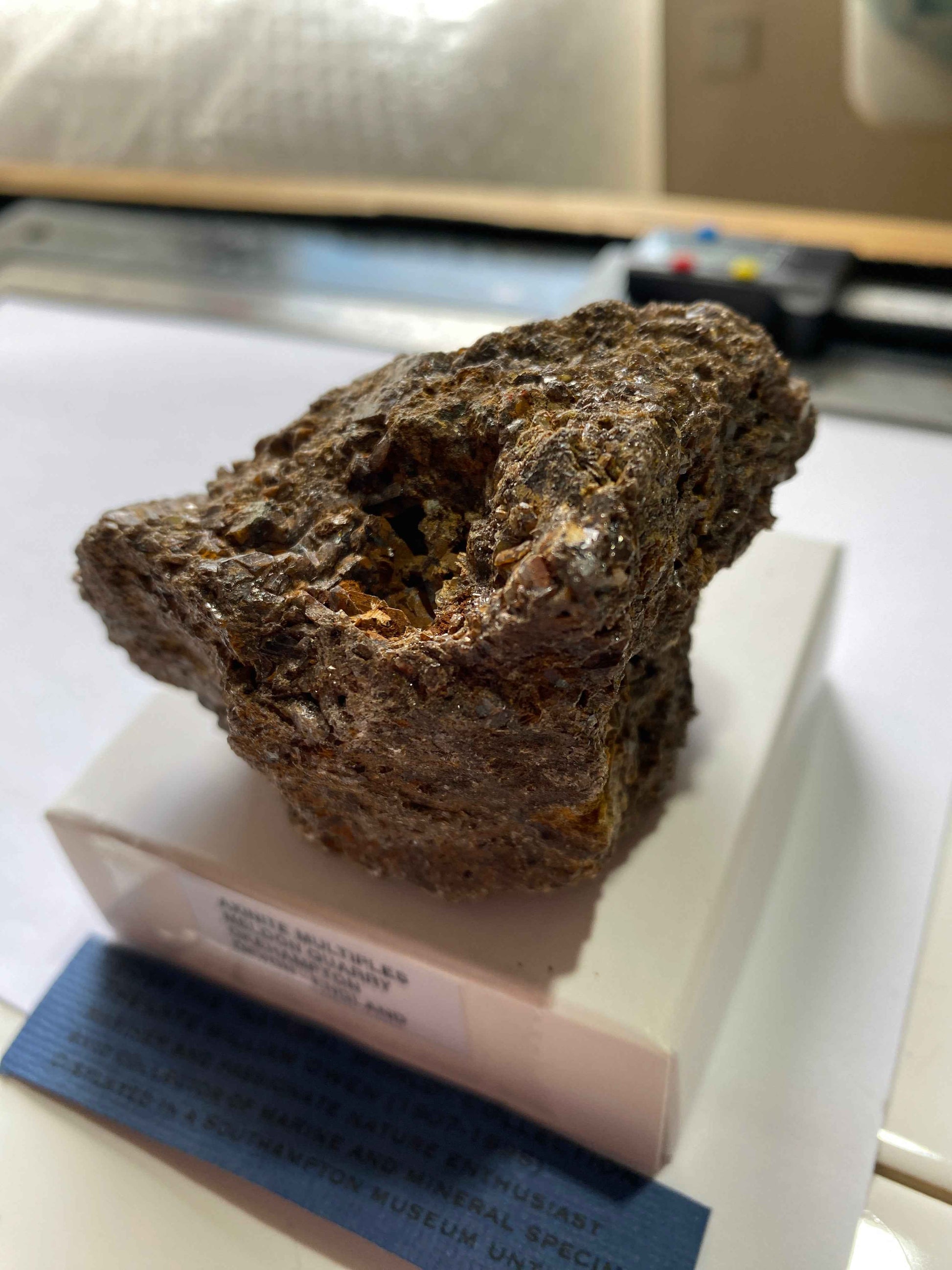 AXINITE MULTIPLES ON MATRIX : MELDON QUARRY, OKEHAMPTON  271g MF4948