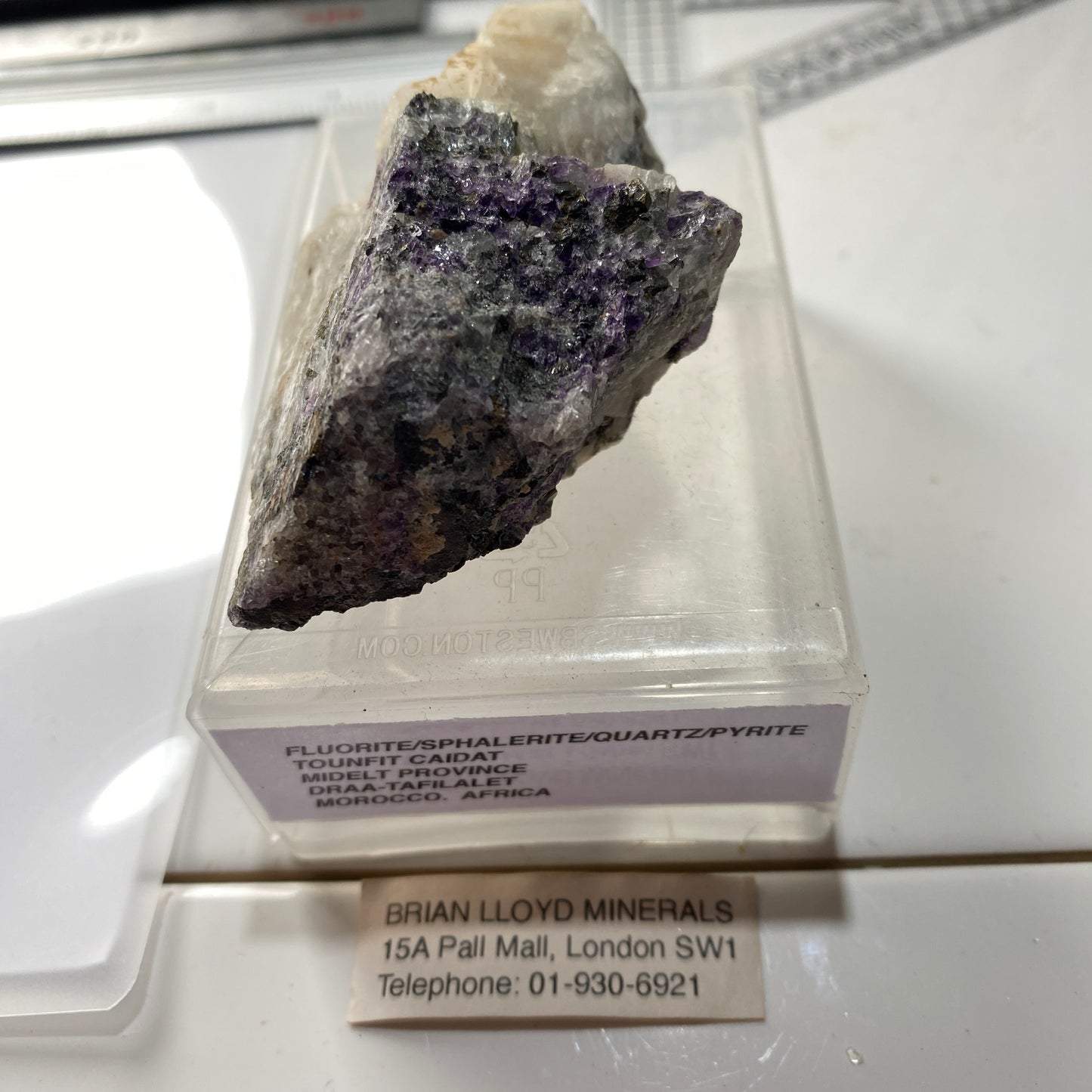 FLUORITE/QUARTZ/PYRITE ETC FROM TOUNFIT CAIDAT, MOROCCO 112g MF1329