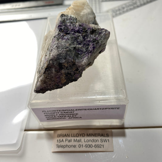 FLUORITE/QUARTZ/PYRITE ETC FROM TOUNFIT CAIDAT, MOROCCO 112g MF1329